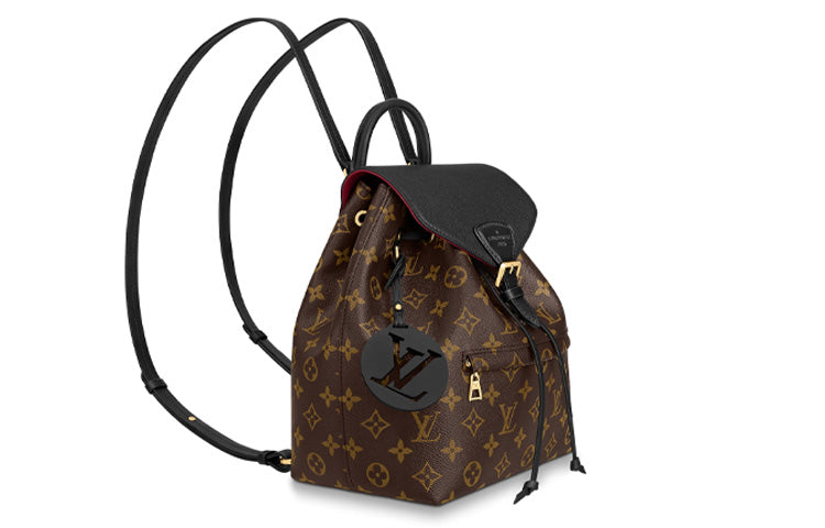 LOUIS VUITTON Montsouris Canvas Backpack Small Size Women's Brown