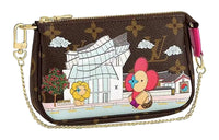 LOUIS VUITTON POCHETTE ACCESSOIRES Canvas Chain Bag Crossbody Bag Shoulder Bag Mini Women's Brown