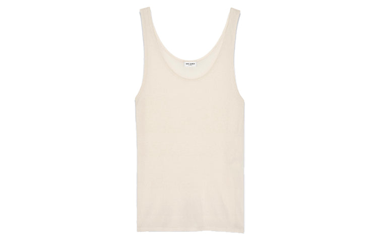SAINT LAURENT Sleeveless Ribbed Tank Top