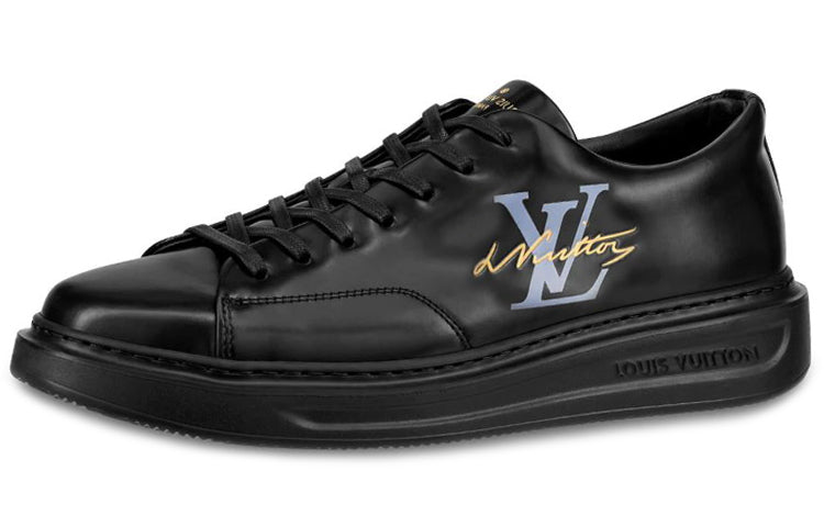 LOUIS VUITTON Beverly Hills Skateboard Shoes Men Low Top Black