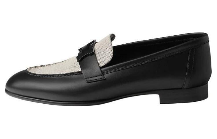 HERMES Paris Loafers Women's Black