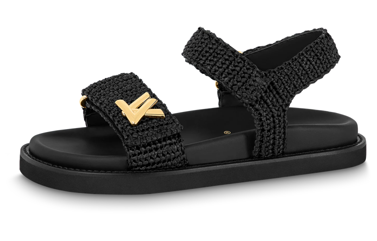 LOUIS VUITTON Beach Sandals Women's Black