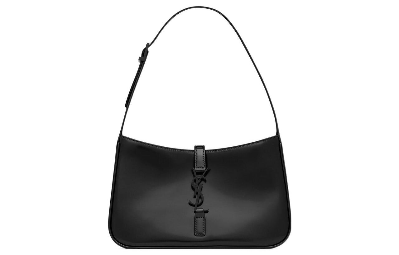SAINT LAURENT LE5A7 Cow Leather Shoulder Bag Hobo Bag Handbag Shoulder Bag Women's Black
