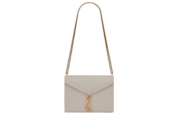 SAINT LAURENT Leather Shoulder Bag, Crossbody Bag, Handbag Women's White