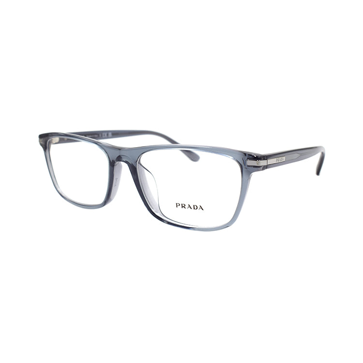 PRADA Plate Frame Rectangular Eyeglass Frames Men's Smoke Gray