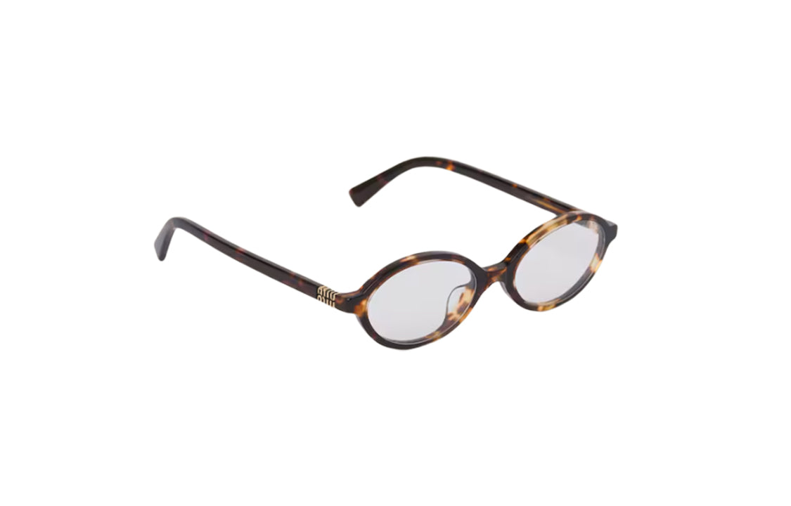 MIU MIU Oval Sunglasses Men's Tortoiseshell