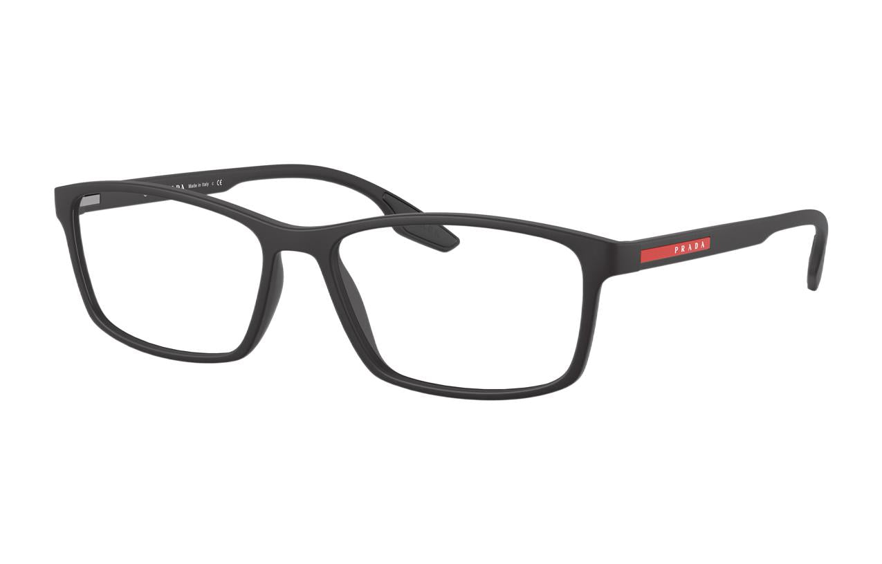 PRADA Plate Frame Rectangular Eyeglass Frames Men's