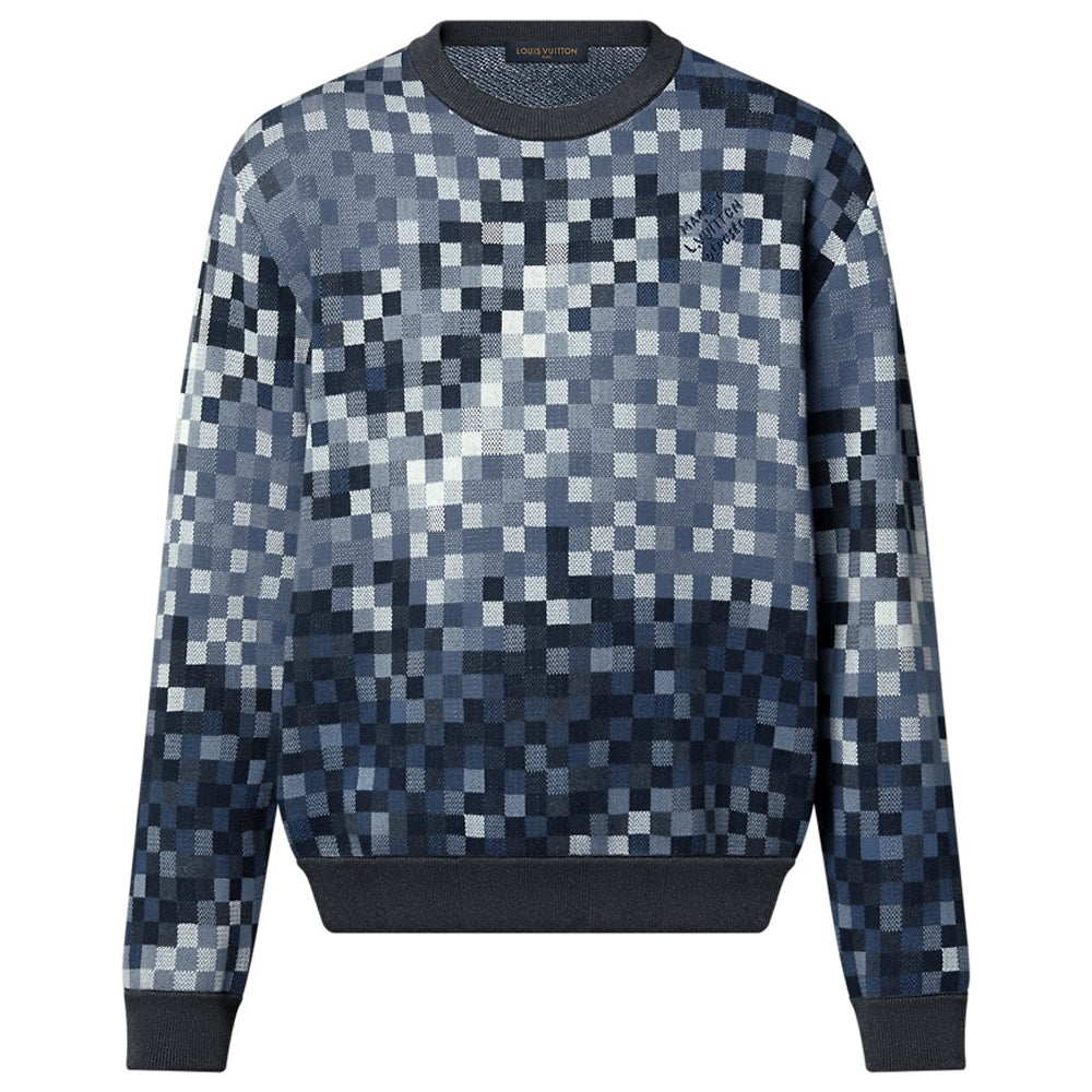 LOUIS VUITTON Lv Vers Damoflage Jacquard Pullover