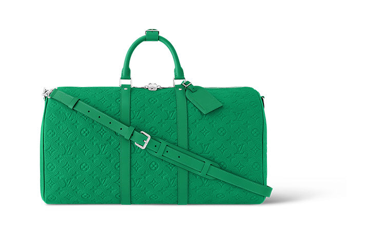 LOUIS VUITTON Keepall Bandouliere 50 Taurillon Colormania Green