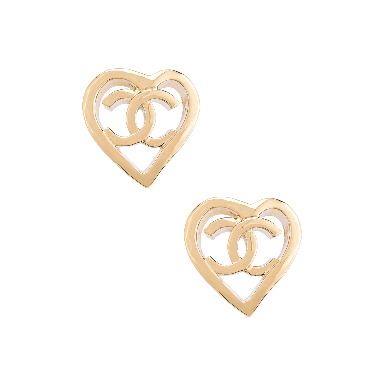 CHANEL Stud Earrings Women's Gold