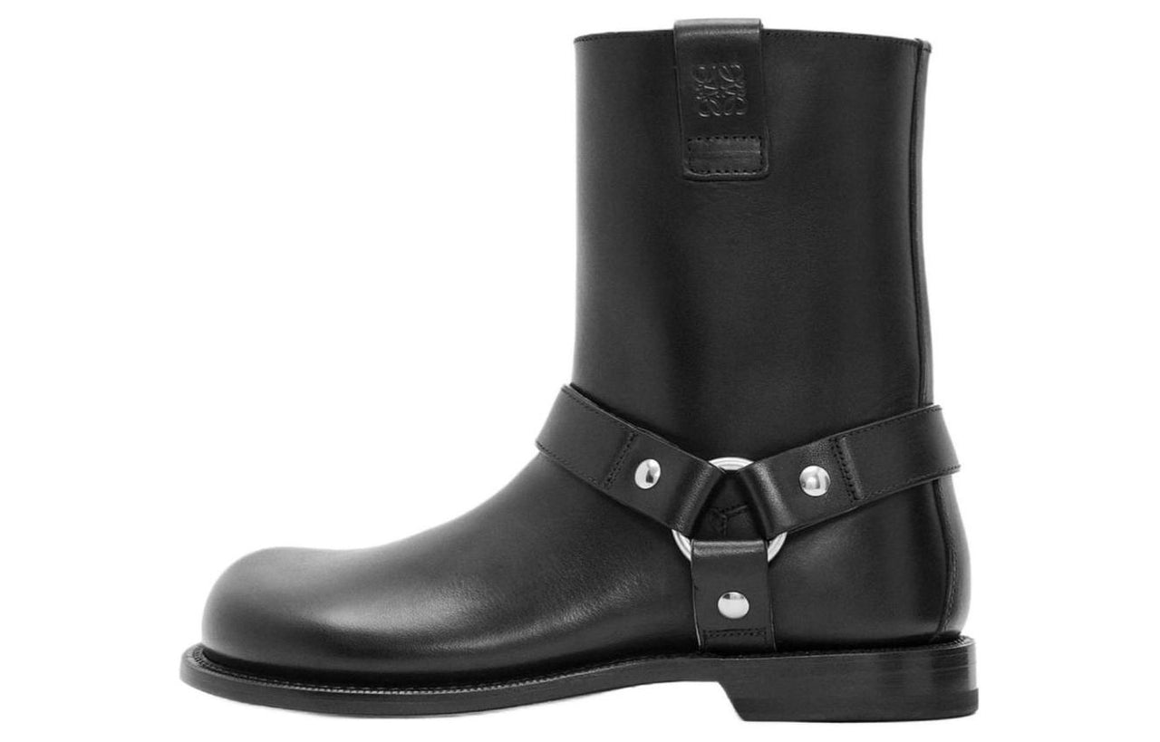 LOEWE Campo Biker Leather Boots