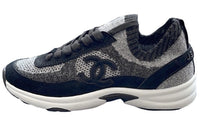 CHANEL Low-Top Casual Shoes Women's Gray Blue