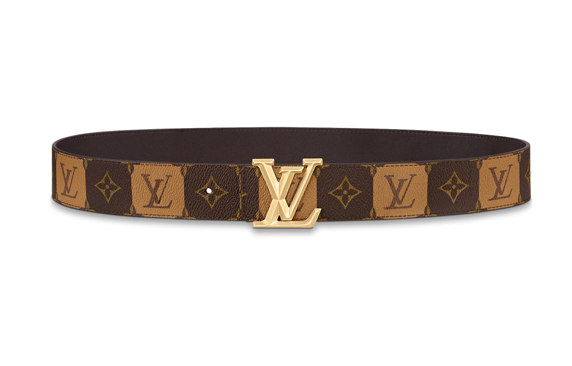 LOUIS VUITTON Lv Pyramide Stripes 40MM Reversible Belt Monogram