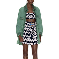 CHANEL SS21 Casual Short Skirts Women's Marine Blue