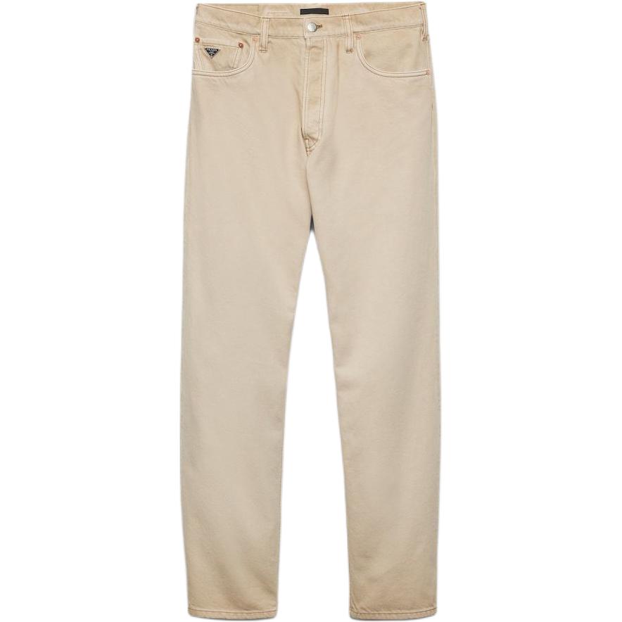 PRADA Old look Bull Denim Jeans Casual Pants Men's Beige