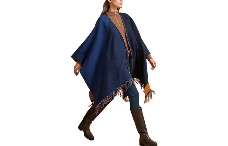 HERMES Cloaks Women's Blue