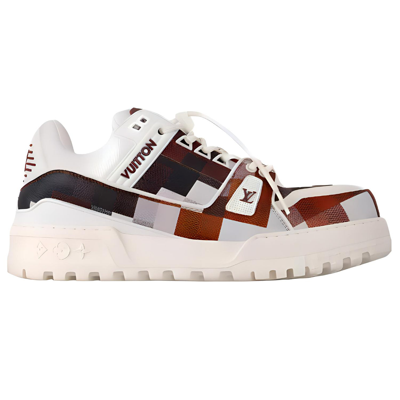 LOUIS VUITTON Trainer Maxi Low-Top Skateboard Shoes Unisex Chestnut Brown