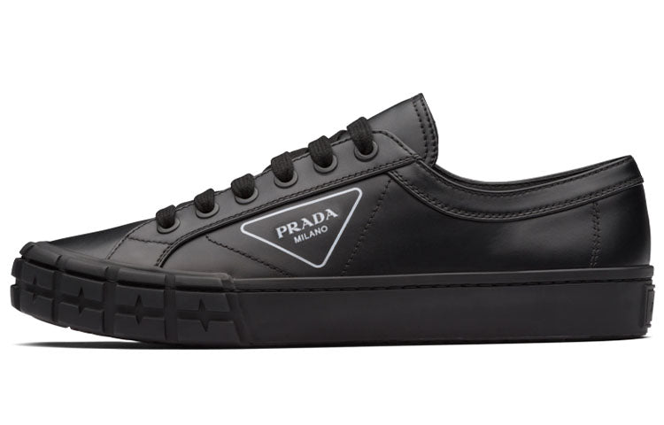 PRADA Cassetta Wheel Leather Low 'Black'