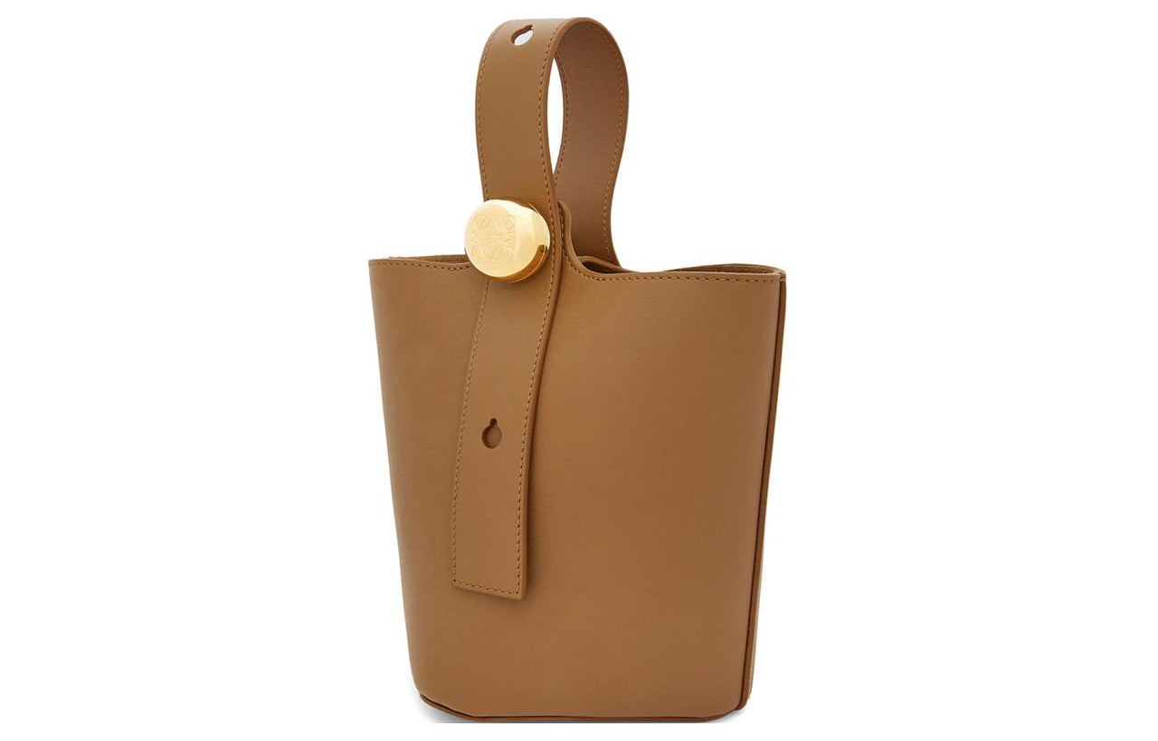 LOEWE Soft Cow Leather Bucket Bag, Shoulder Bag, Crossbody Bag, Handbag Mini Women's Brown