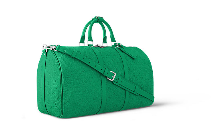 LOUIS VUITTON Keepall Bandouliere 50 Taurillon Colormania Green