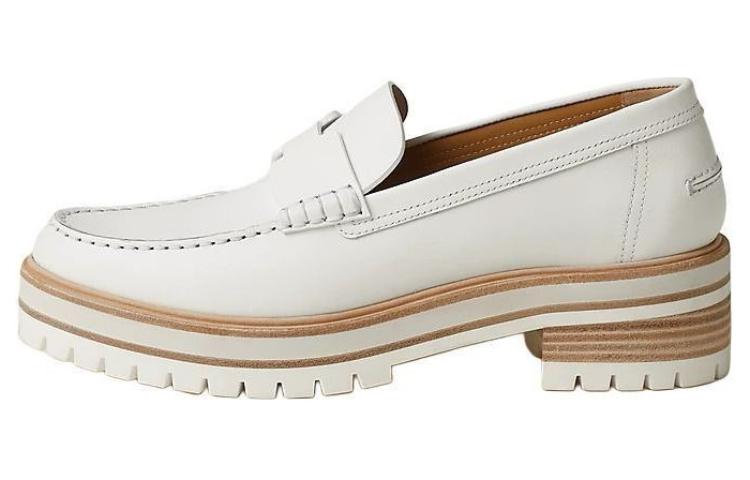 HERMES Ivy Loafers Women's White