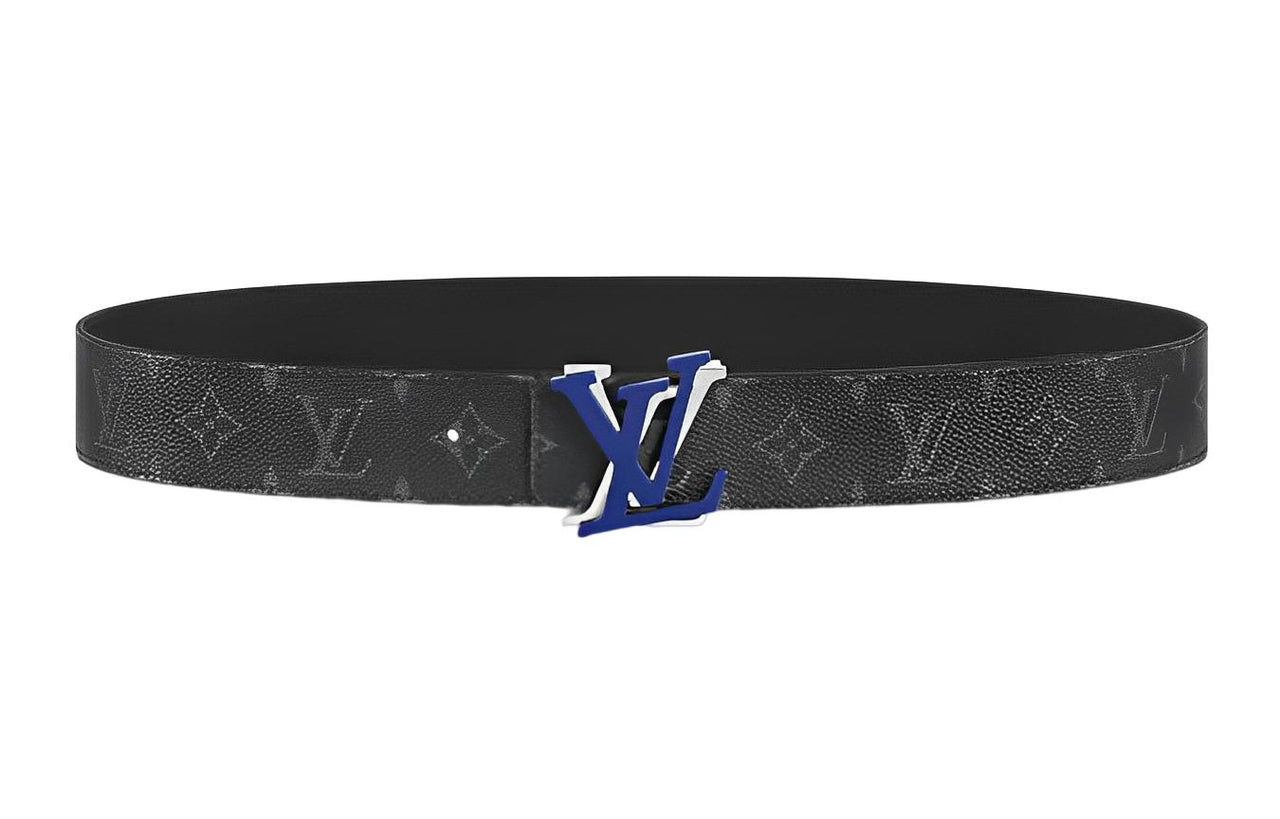 LOUIS VUITTON Leather Leather Belts Men's Width: 4cm