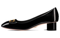 DIOR C'est Dior Chunky Heel High Heels 3.5cm Women's Black