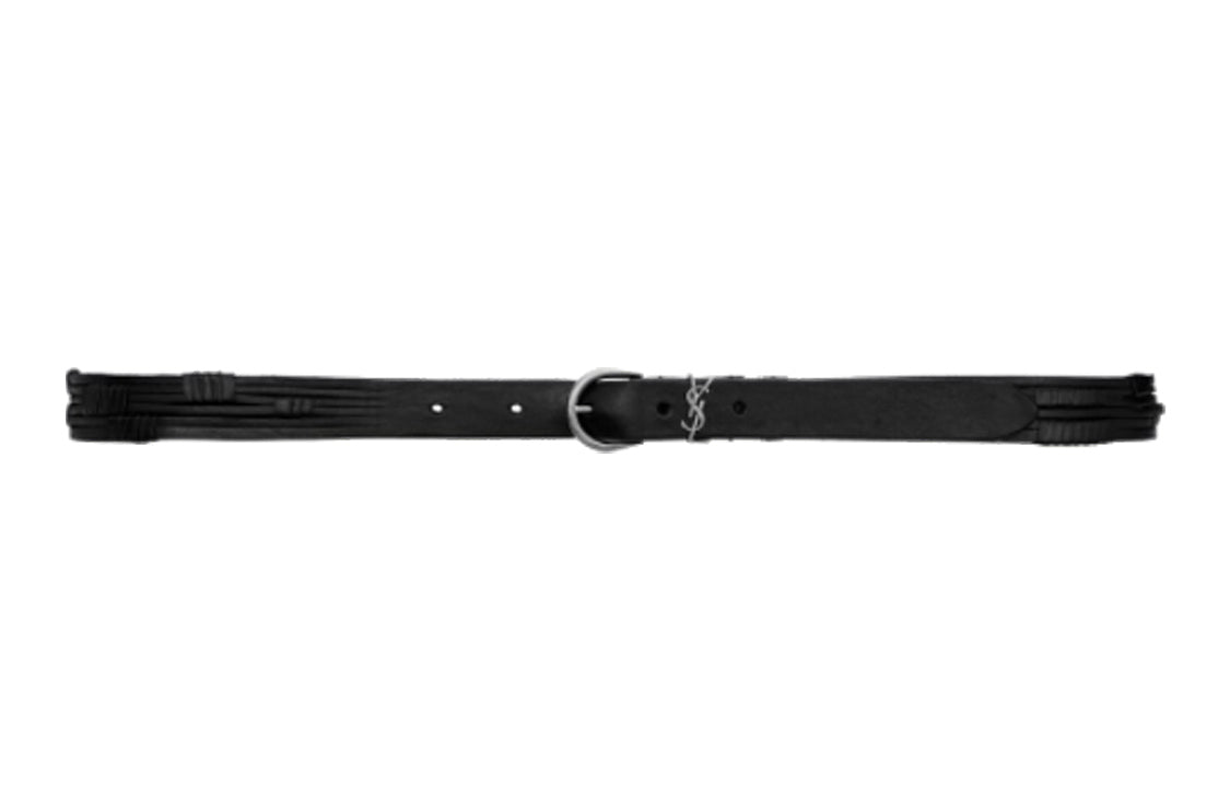SAINT LAURENT Croissant De Lune Buckled Thin Belt
