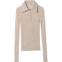 MIU MIU Polo Shirt Women's Sand Yellow