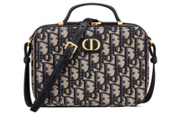 DIOR 30 Montaigne Jacquard Leather Portable Crossbody Bag Shoulder Bag Regular Women's Blue