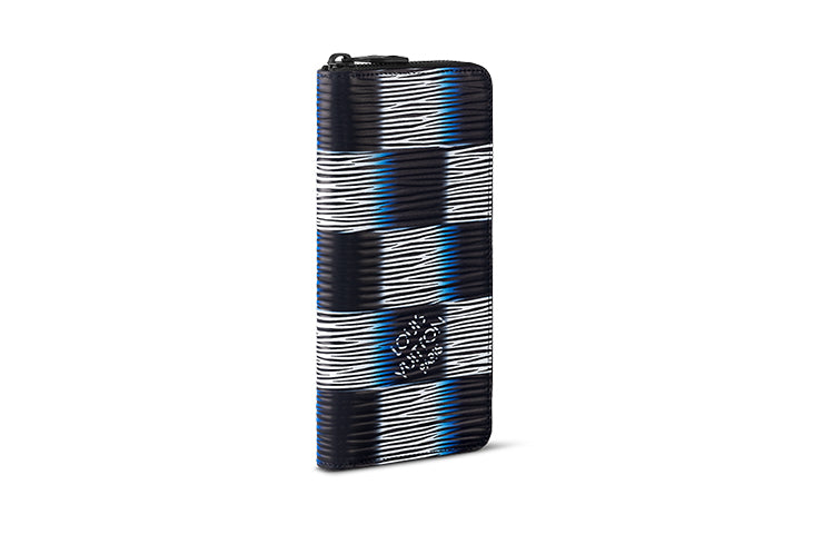 LOUIS VUITTON Zippy Damier Rush Epi XL Leather Wallet Men's Blue Moon