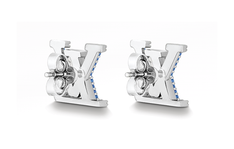 LOUIS VUITTON Metal Stud Earrings Women's