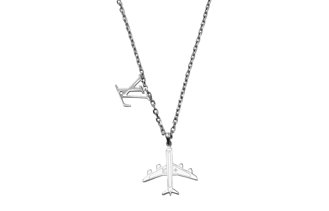 LOUIS VUITTON Lv Plane Necklace Monogram Flower