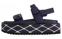 LOUIS VUITTON LV Sunset One Strap Sandals 5cm Women's Dark Blue