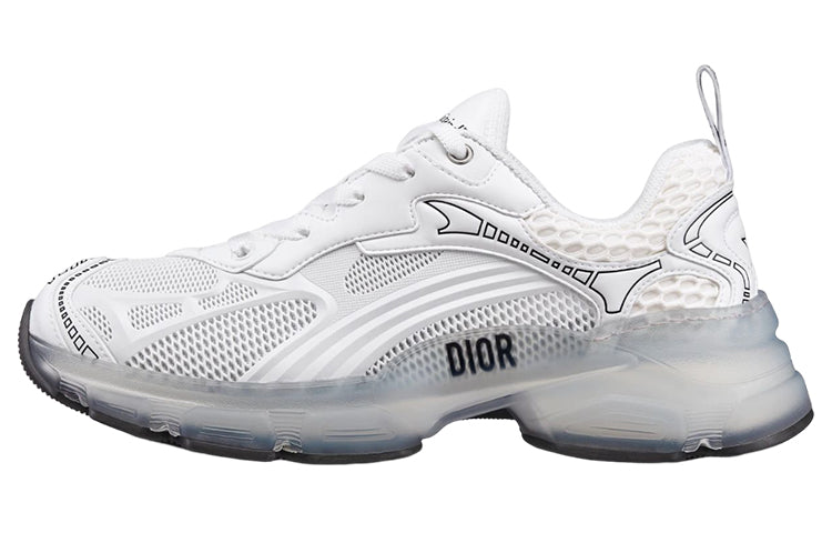 DIOR Vibe Monogram Anti-Slip And Wear-Resistant Lightweight Low-Top Casual Shoes Women's White