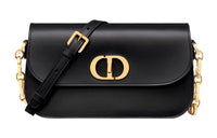 DIOR 30 Montaigne Smooth Cow Leather Shoulder Bag, Crossbody Bag Trumpets Women's Black