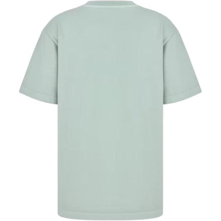 DIOR Letter Logo Pattern Crew Neck Loose Fit Short Sleeved T Shirt Men's Green