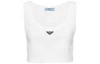 PRADA Triangle logo Crop Top