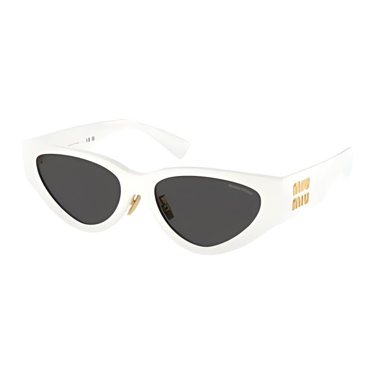 MIU MIU Subject To Official Website Oval Sunglasses Women's White