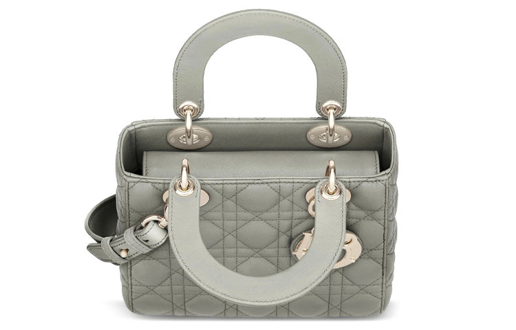 DIOR Lady DiorMy ABCDior Sheepskin Dior Bag Shoulder Bag Crossbody Bag Handbag Small Size Women's Rock Gray
