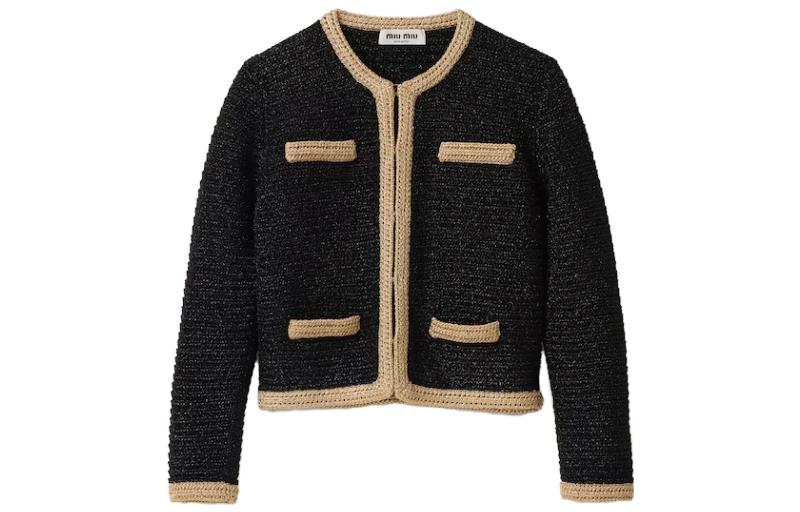 MIU MIU Long-Sleeved Crewneck Cardigan