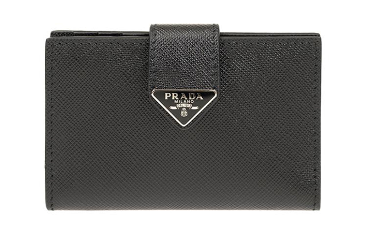 PRADA Calfskin Wallet Regular Women's Black
