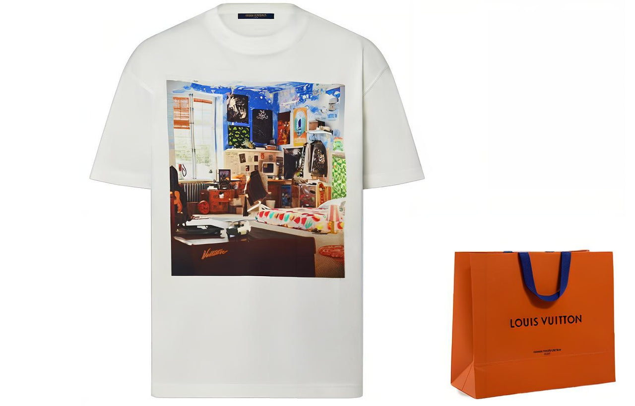 LOUIS VUITTON Printed Cotton T shirt