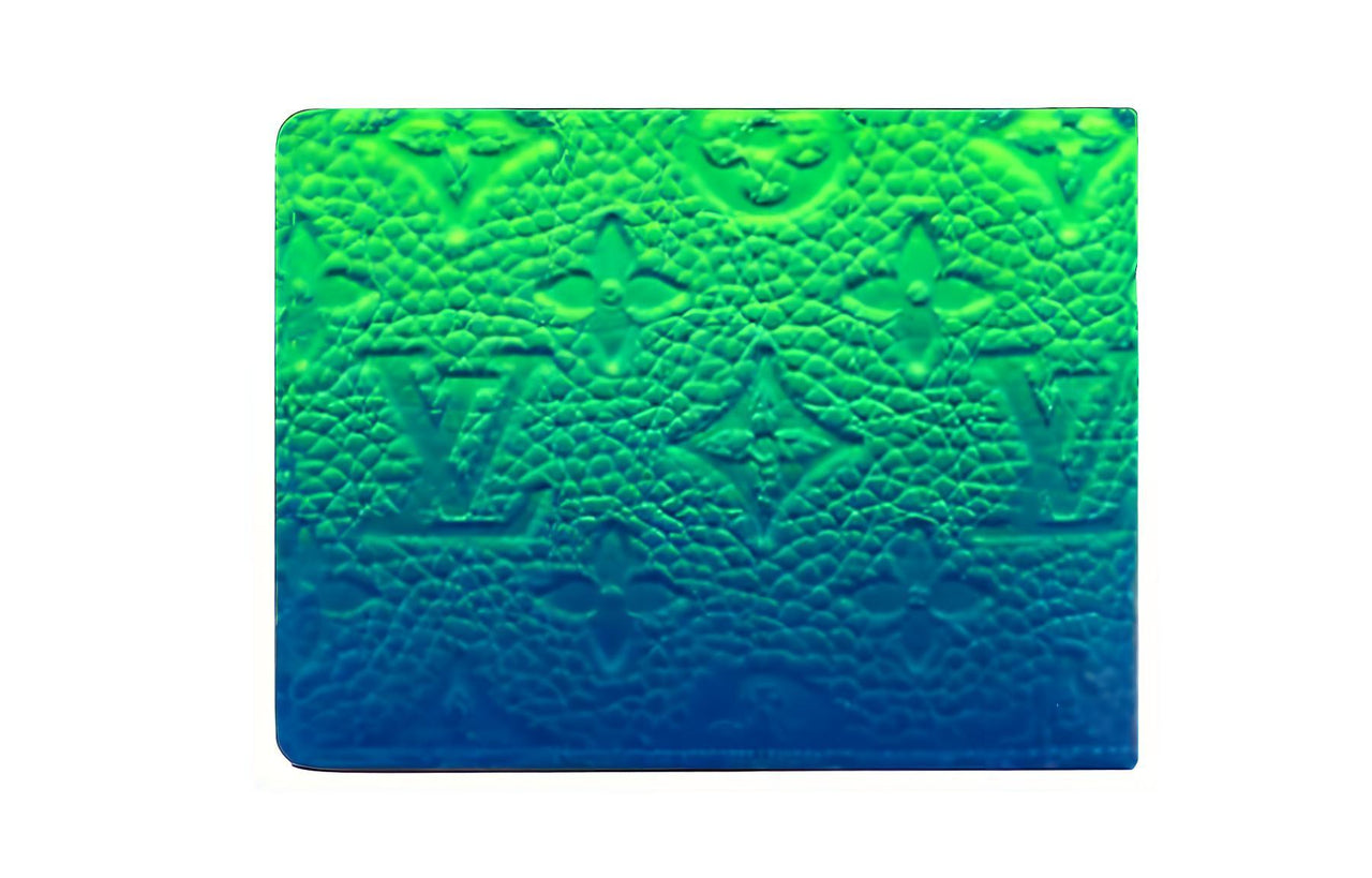 LOUIS VUITTON Pf Slender Taurillon Illusion Blue/Green