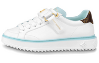 LOUIS VUITTON Time Out Sneakers 'White Blue Brown' Women's