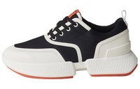HERMES Giga Wear-Resistant Low-Top Sports Casual Shoes Women's Black White