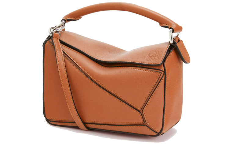 LOEWE Puzzle Bag In Classic Calfskin Mini Tan