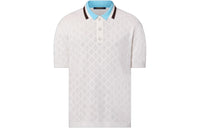 LOUIS VUITTON x Tyler Monogram Pointelle Short-Sleeved Cotton Polo Polo Shirt Men's White