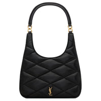 SAINT LAURENT Sade Series Sheepskin Hobo Bag Portable Crossbody Bag Shoulder Bag Women's Black