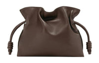 LOEWE Calfskin One Shoulder Crossbody Clutch Medium Size Women's Chocolate